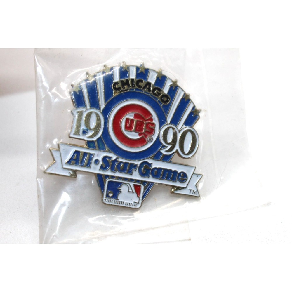 1990 All Star Game Chicago Cubs Lapel Hat Pin Button baseball Vintage